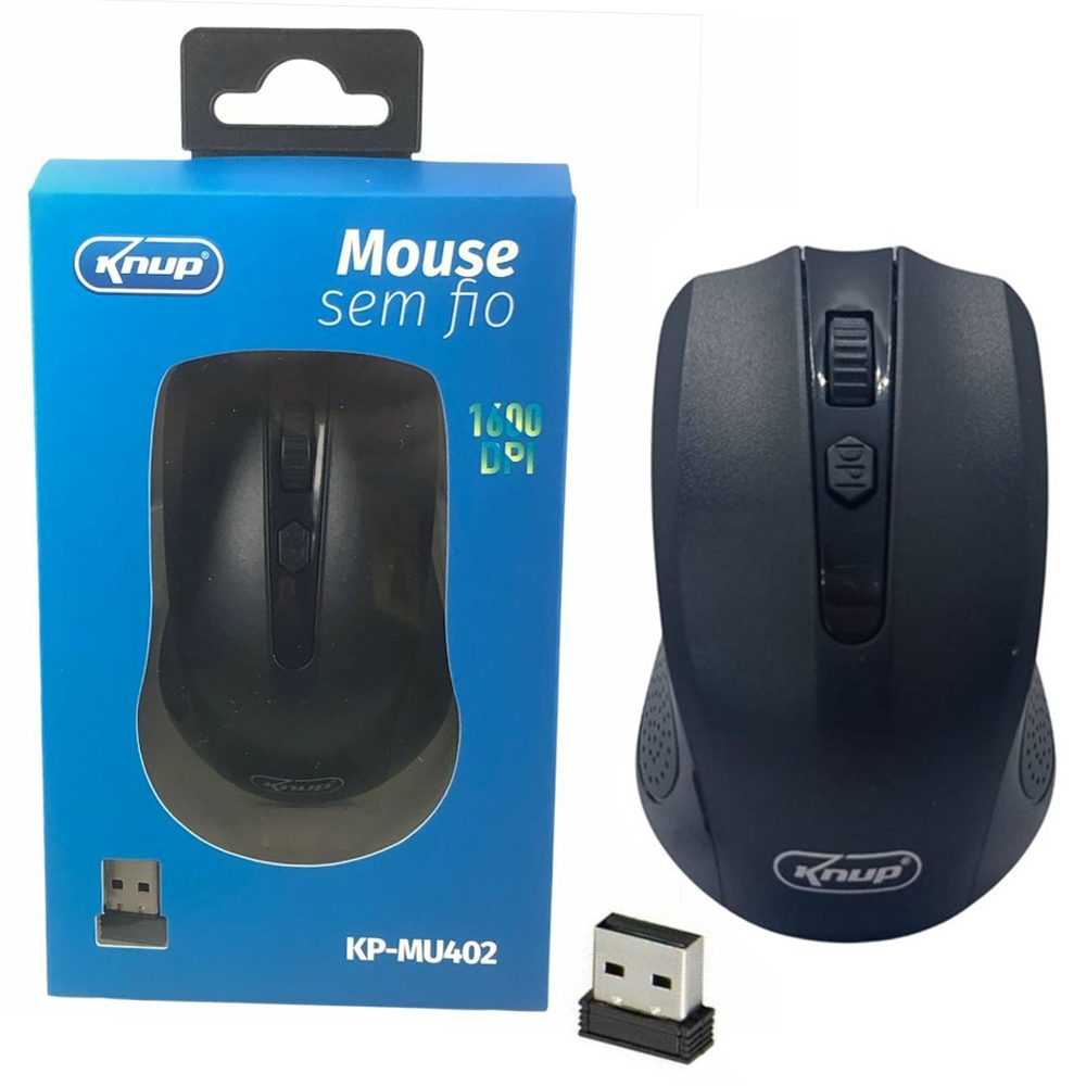 Mouse sem fio óptico Knup Kp mu402