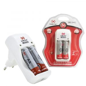 Carregador de Pilha AA 2 Slots MOX Mo-cp31