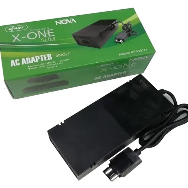 Fonte Carregador Para Xbox One Bivolt 165w Knup Kp w014 Nf e atacadao eletronicos