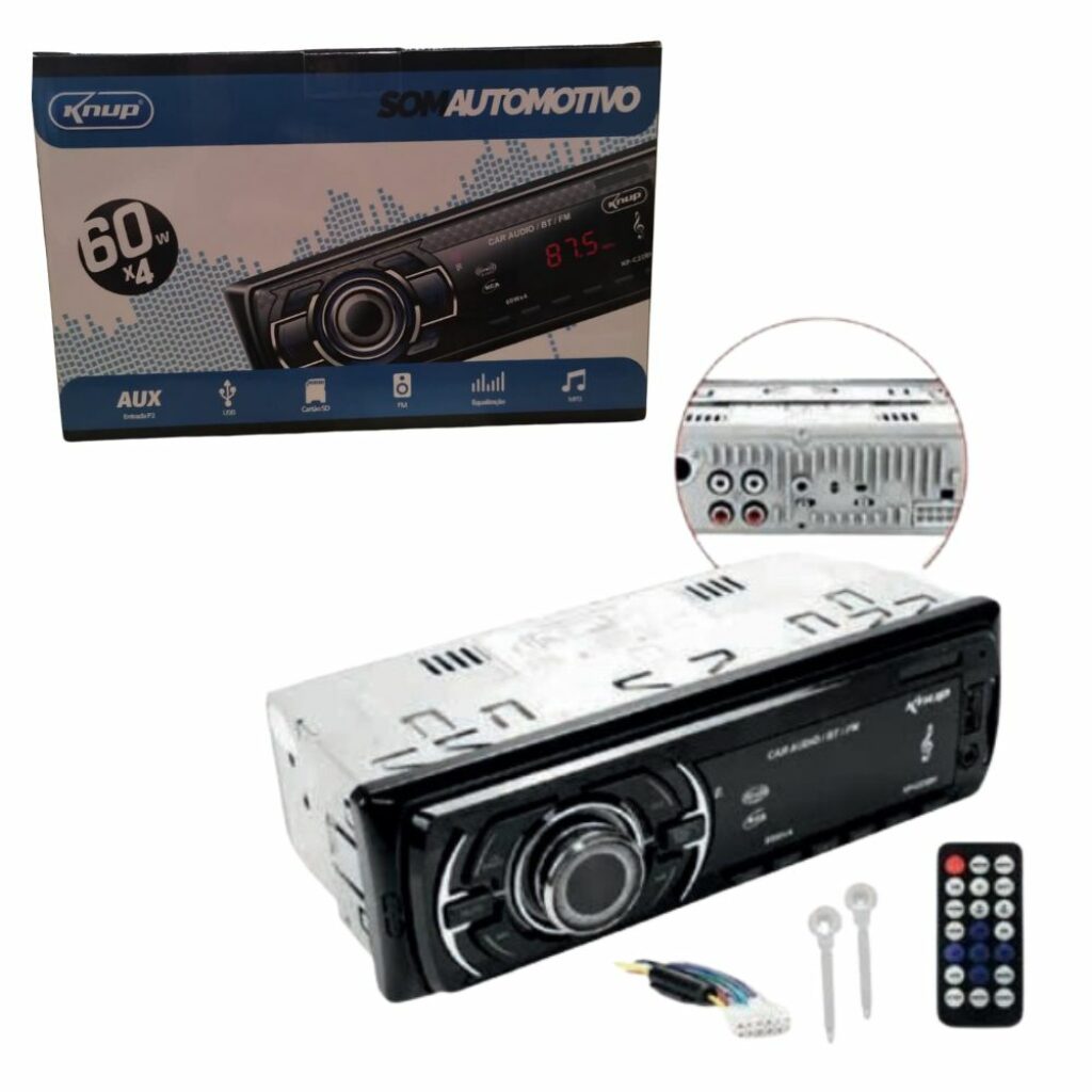 Som Automotivo Bluetooth Knup Kp C Bh