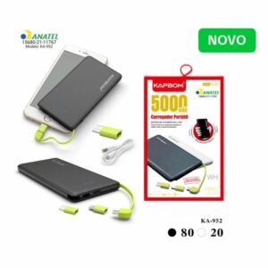 CARREGADOR PORTÁTIL POWERBANK 5000MAH KAPBM KA-952