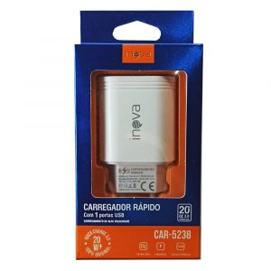 Carregador 20W Fonte Turbo Inova Car-5238f