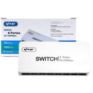 Switch de Rede 8 Portas Rj-45 Knup Kp-e08b