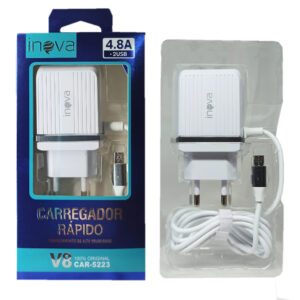 Carregador Micro USB V8 4.8 2usb Inova Car-5223