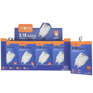Carregador Rapido Inova 2usb 3.1a Car-3118