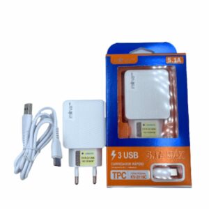 Carregador Rapido V8 5.1a 3 USB Inova Kv-3119s
