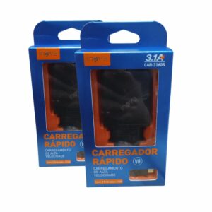 Carregador Rapido 3.1a V8 +2usb Inova Car-3160s