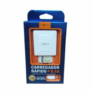 Carregador Rapido 5.1a I6 Inova Car-3251a