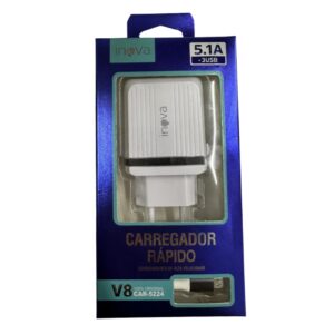 Carregador Micro USB V8 5.1a 1usb Inova Car-5224