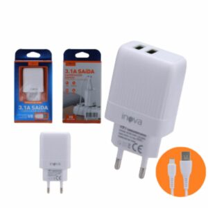 Carregador Rapido 3.1a V8 Inova Car-3230s