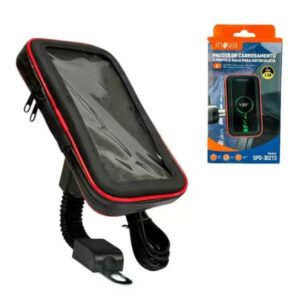 Suporte Celular para Moto C/carregador Inova Spo-30213