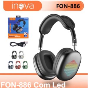 FONE DE OUVIDO HEADPHONE BLUETOOTH INOVA FON-886