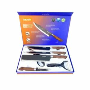 CONJUNTO 4 FACAS + DESCASCADOR + TESOURA – BAZIK MD-12276