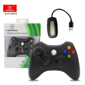 Controle P/ Xbox 360 e PC sem FIO 2.4g Kapbom Kap-360ww