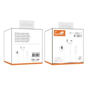 Fone Conector I6 El-1408 Eletromex Branco