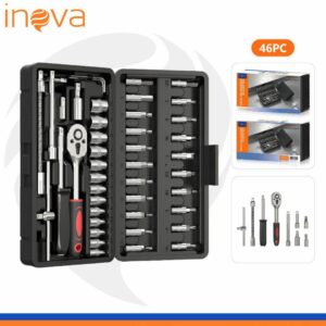 Conjunto de Chaves Soquetes 46 Peças – Inova Md-12715