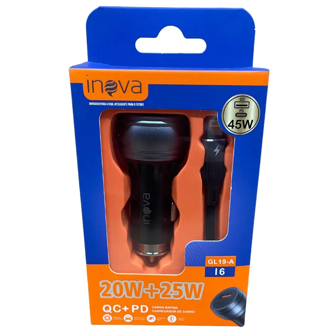 Carregador Veicular 45W I6 - Inova Gl16 a