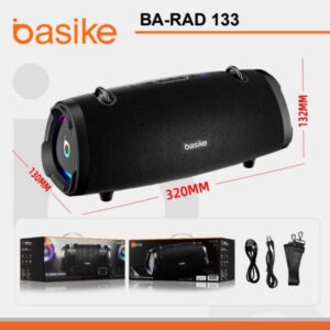 Caixa de SOM Bluetooth 160w RGB Basike BA Rad-133
