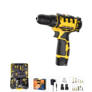 KIT Ferramentas 117pçs e Parafusadeira 12V 2000mah Inova Scr-12917