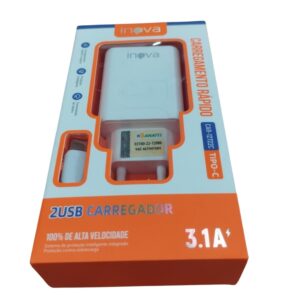 CARREGADOR TIPO C 3.1A 1M INOVA CAR-12722C