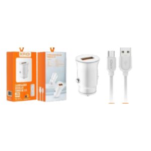 CARREGADOR VEICULAR V8 3A 18W KAIDI KD-501S