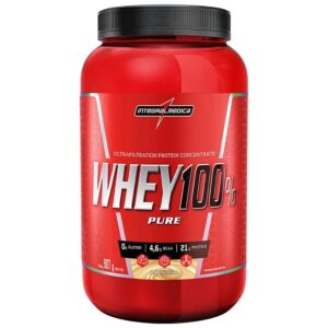 Pote de Whey 100% Pure Integralmedica Baunilha 900g
