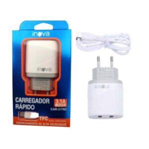 Carregador tipo C 3.1a Inova Car-3176c