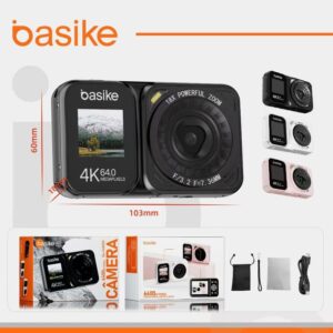 Camera Digital 64.0 Megapixels 4K Basike BA Cam-215