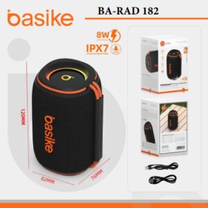 Caixa de SOM Bluetooth Ipx7 8W Basike BA Rad-182