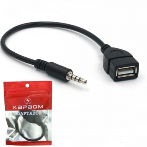 HOME 24 Cabo Adptador P3 USB Fêmea Kap-uh039