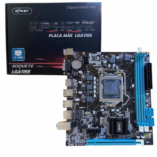 HOME 69 Placa MÃE Intel H61 Lga1155 Ddr3 Knup-h61
