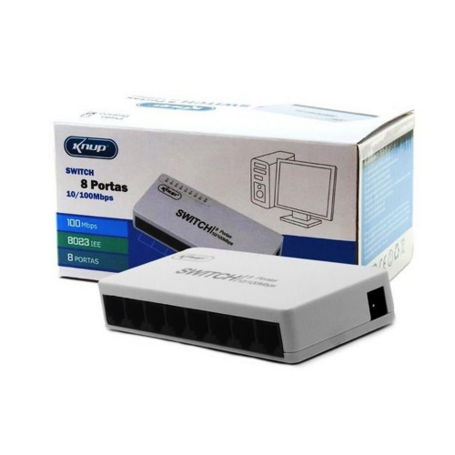 HOME 144 Switch HUB de Rede 8 Portas Rj-45 10/100mbps Knup Kp-e08b